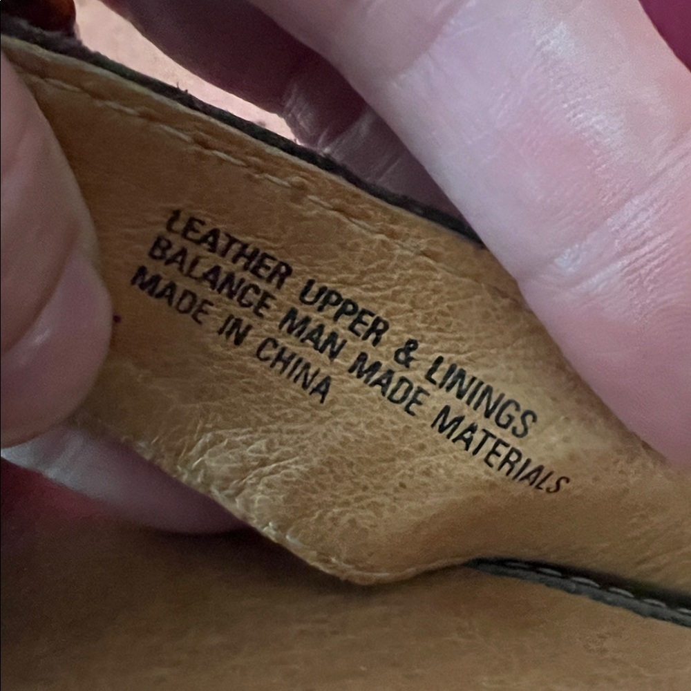 Born Leather Brown Cross Strap Slides/Sandals - 10 - Picture 8 of 10